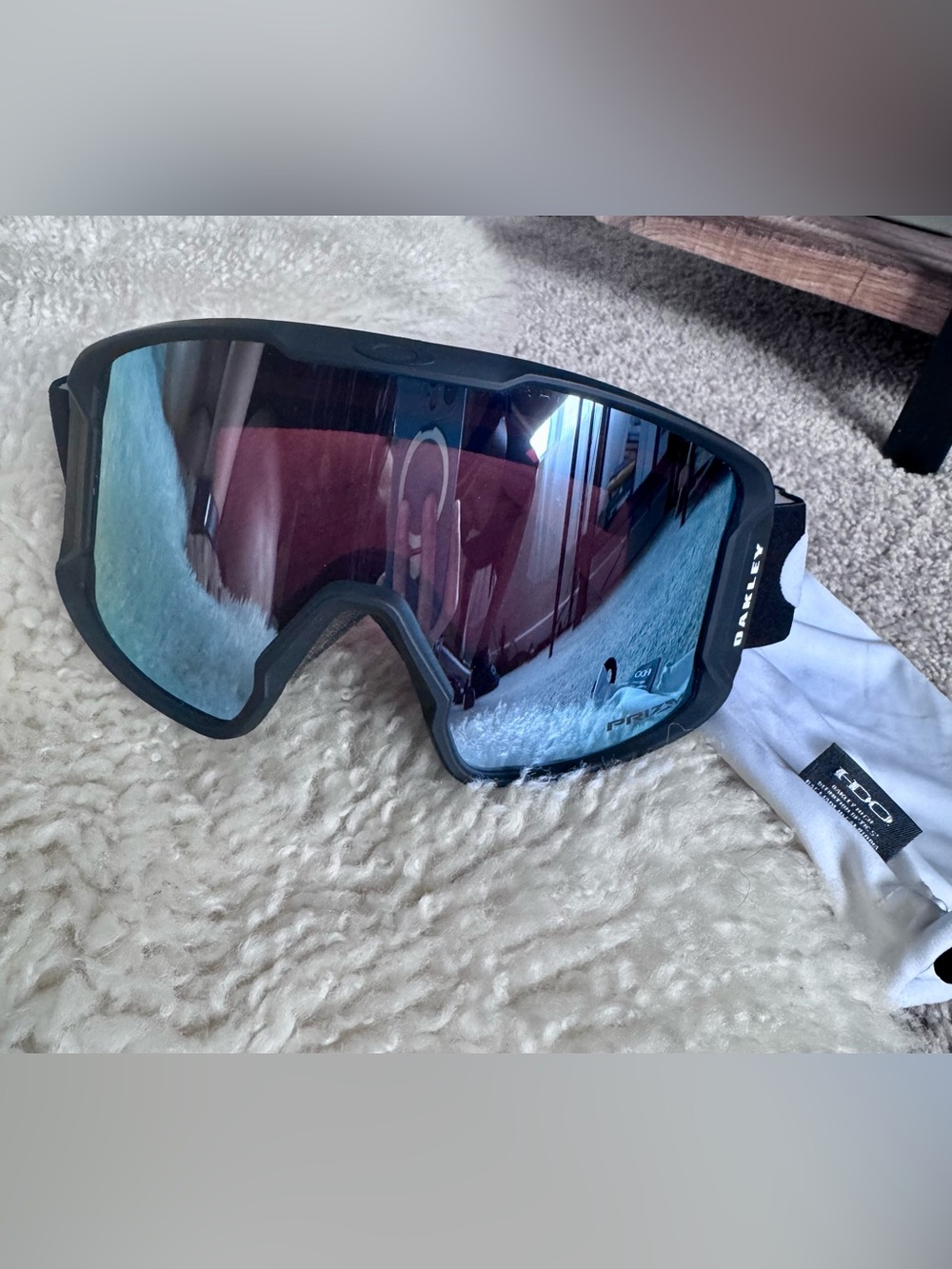 Oakley Line Miner XM Goggles Matte Black w/ Prizm SaphireGBL Mirrored Lens